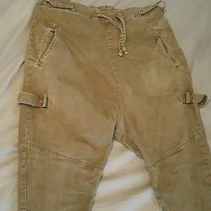 Asos European men's khaki cargo jeans